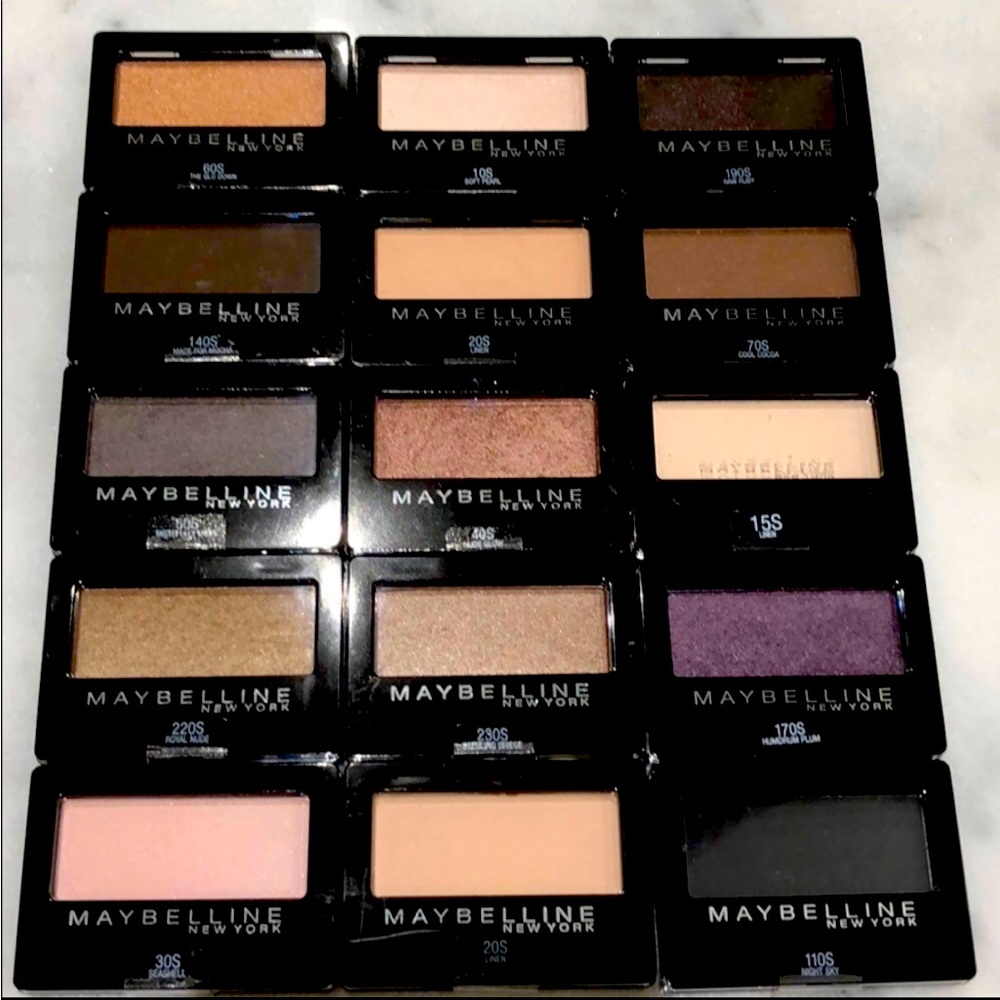 Custom bundle of 5 Maybelline single eyeshadow 10s 15s 30s 50s 230s